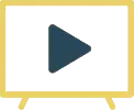 TV with a play button on the screen
